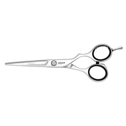 Jaguar Jaguar Lumen White Line Friseurschere - Polierte Offset-Schere 7"