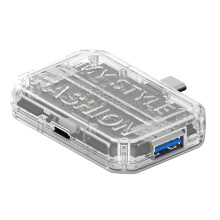 USB C Hubs BX3H Transparent USB C Multiport Adapter With 4K HDTV 100W PD 5Gbps USB 3.0 For Laptops and Mobile Phones