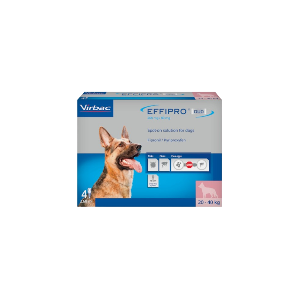 Effipro Duo Spot On Flea & Tick Treatment For Large Dog Fast Acting
