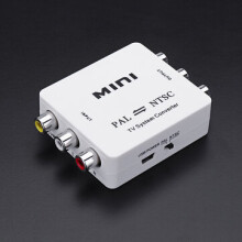 Convertisseur de système vidéo TV Mini PAL vers NTSC NTSC vers PAL P/N RCA, Format bidirectionnel, Composite blanc