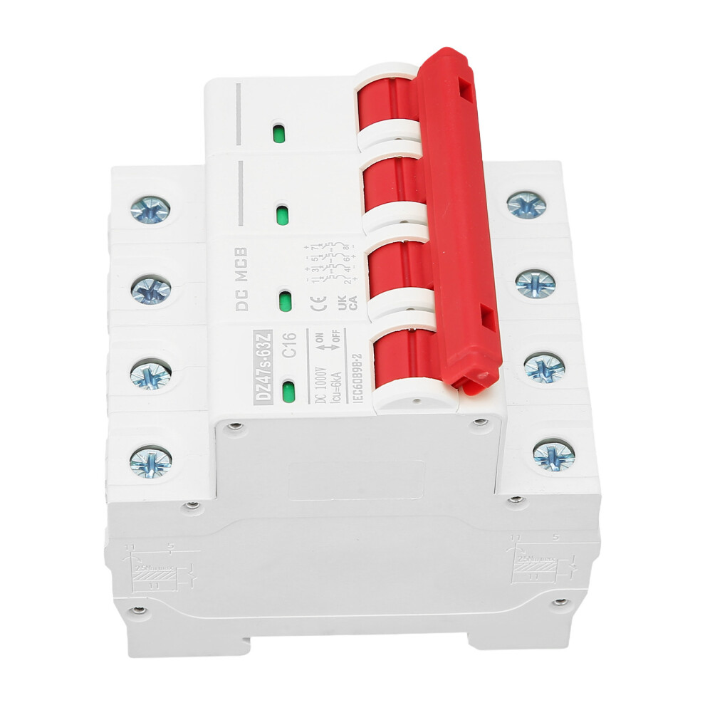 16A 4P Dc Mcb 6000A Segmented Capacity Dz47s 63Z For Solar Systems 5001356232799