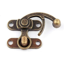 (As show, One size) 10pcs Antique Vintage Lock Clasp Latch Hook 38*45mm Swing Arm Lock for Wooden Box r