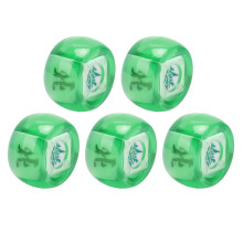 5 Stück Grüne Mahjong-Windrichtung Würfel | 4,2 cm Kunststoff-Spielwürfel