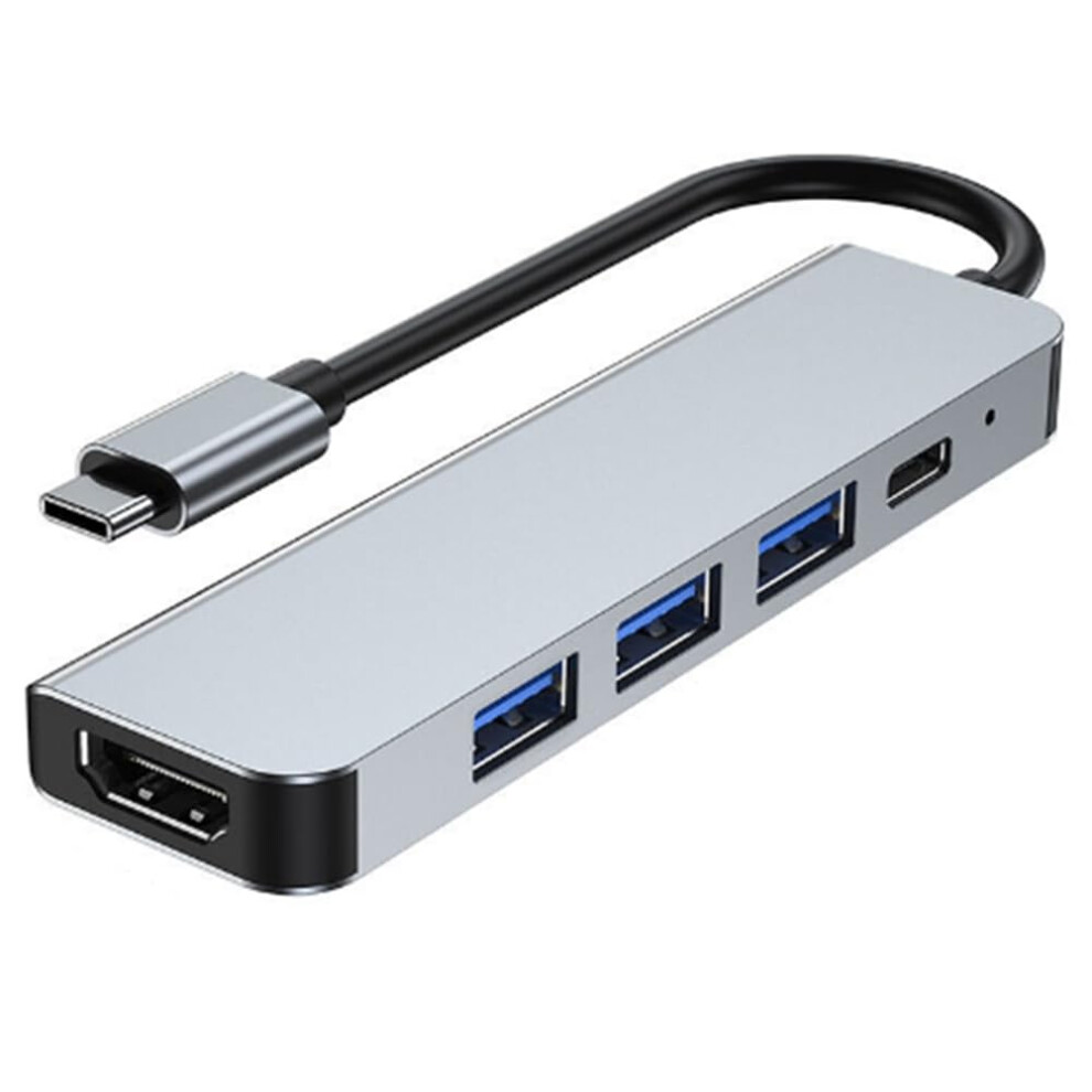 Usb C Hub 5-Port, 4K 30Hz Hdmi Docking, Pd Fast Charge Compatible, Usb 3.0 And Usb 2.0 Ports, Type-C Dock 9393856662609
