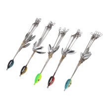5pcs 18cm Steel Umbrella Fishing Rigs with 4 Blades for Fresh & Saltwater Bass