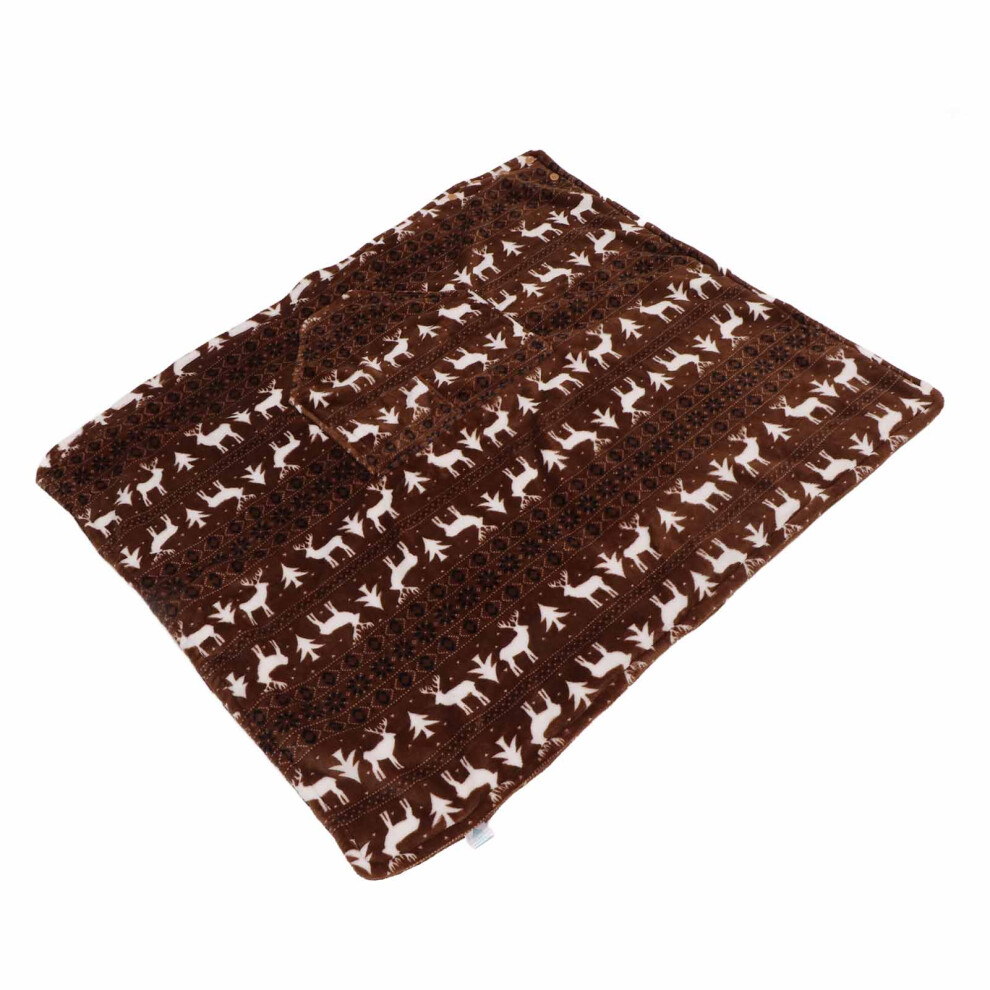 Thick Fleece Wheelchair Blanket 120x100cm Keep Warm Plush Leg Wrap