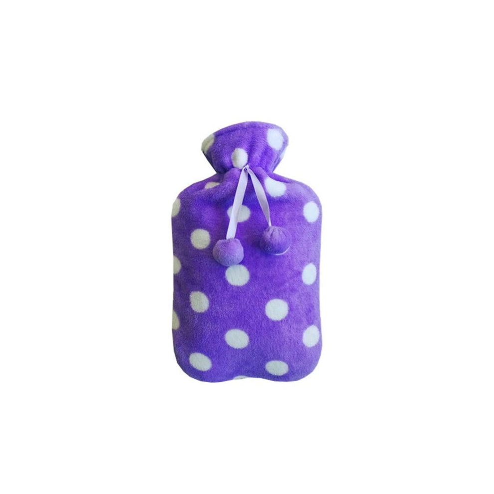 Hot Water Bottle With Washable Removable Protective Cover, Large Coral Fleece Cover, Hot Water Bag