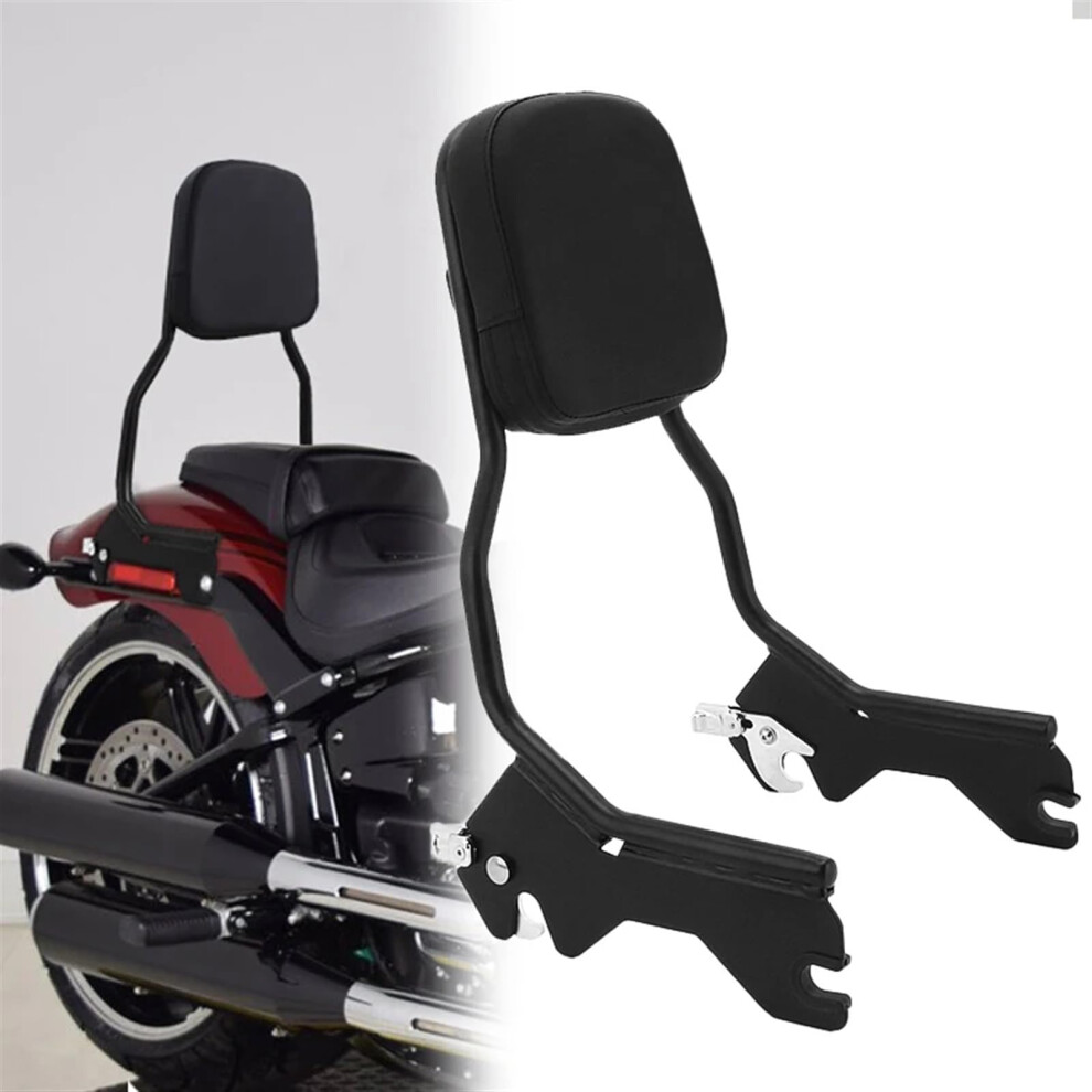 Motorcycle Rear Passenger Detachable Sissy Bar Backrest For Harley Softail Slim Street Bob Deluxe 2018-2022 Black 9084446645750