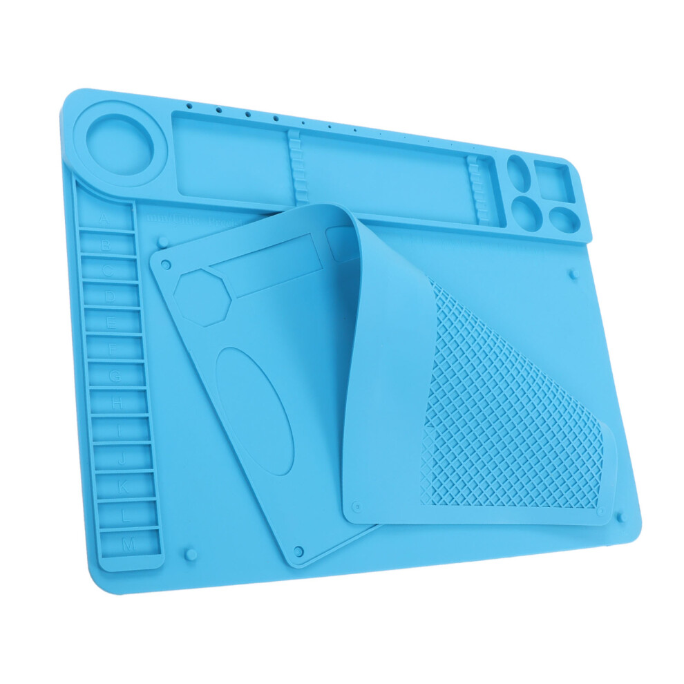 2Pcs Silicone Heat-Resistant Soldering Mat With Scale For Electronics Repairs 9371356235912