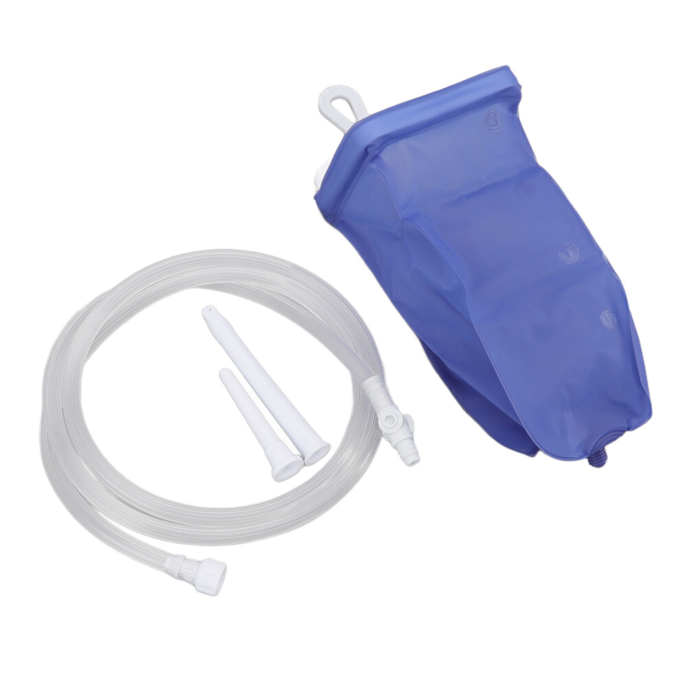 2L Folding Enema Bag Kit Portable PVC Colon Cleansing Set Travel & Home Use