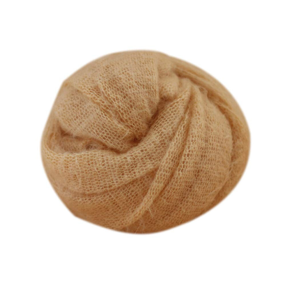 Baby Newborn Swaddle Photo Props, Stretch Knit Wrap, Photography Background For Boys And Girls Beige