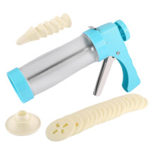 Cookie Maker Machine Kit With Discs And Piping Tips For Cake Decorating