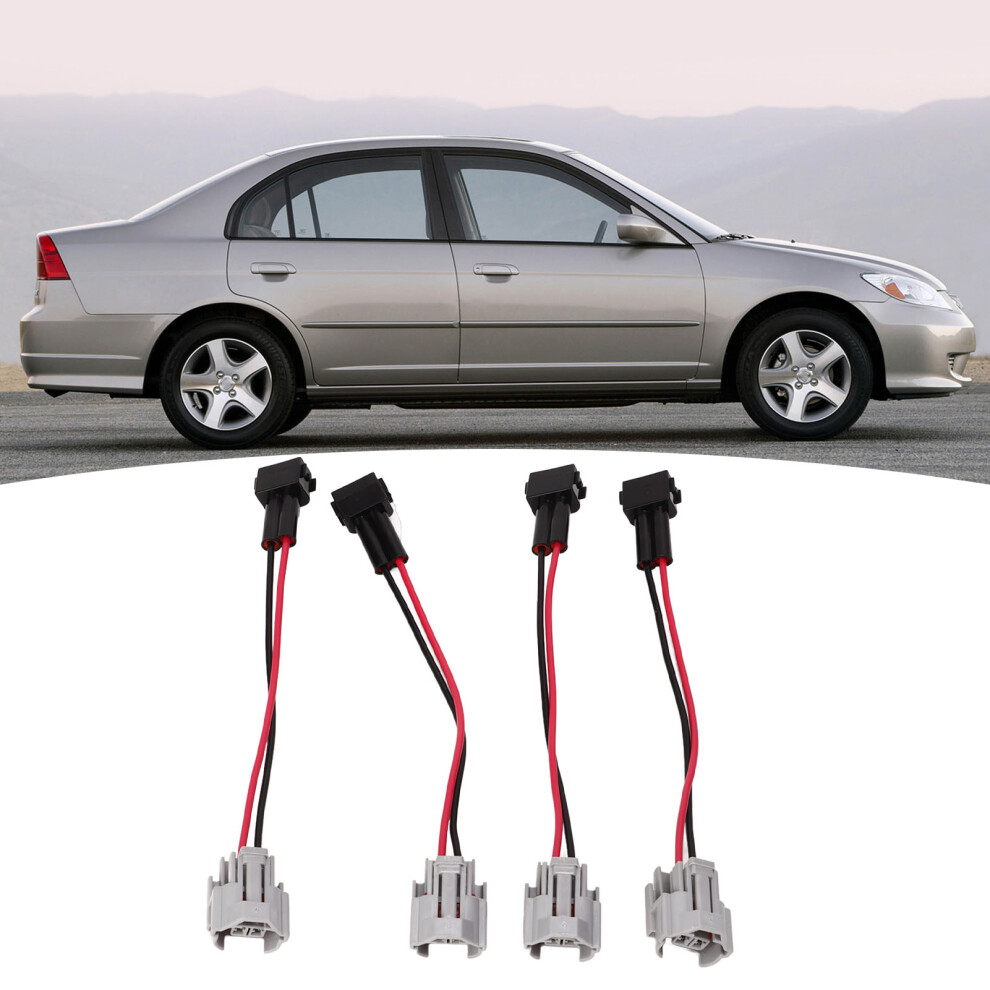 Durable 4Pcs Abs Fuel Injector Adapter For Civci K20 K24 Ev1 A Male 4021356236925