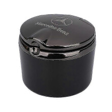(As show, Silver (all metal)) Ashtray Suitable Mercedes-benz Car Creative Metal Ashtray-Yvanp