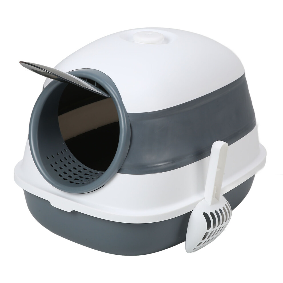 Shading Door Cat Litter Box Foldable with Large Flip Cover Easy to Clean-image-OPC-PMGVFXK-NEW