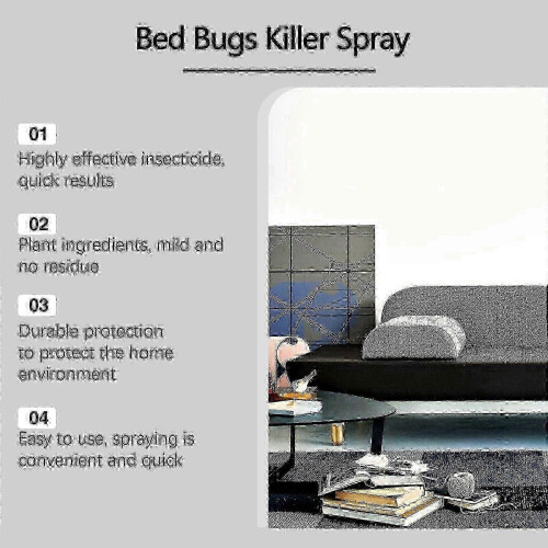 (As show, 3pcs) Bedbug Killing Spray Kils bed bugs eggs Prevent Fleas And Bed Bug Bitesp 2