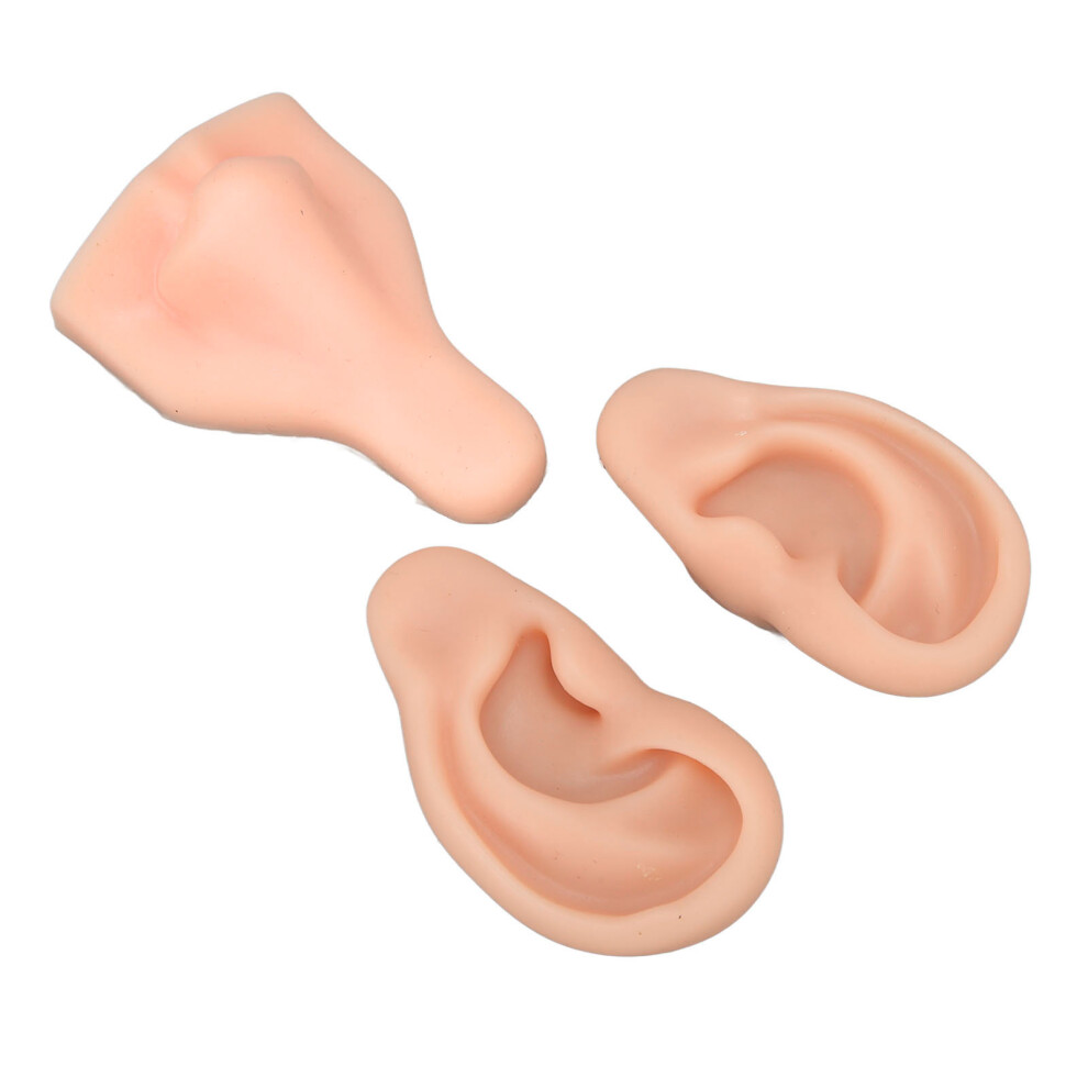 Light Soft Silicone Piercing Practice Model, Skin, Reusable 7.6X5.5cm