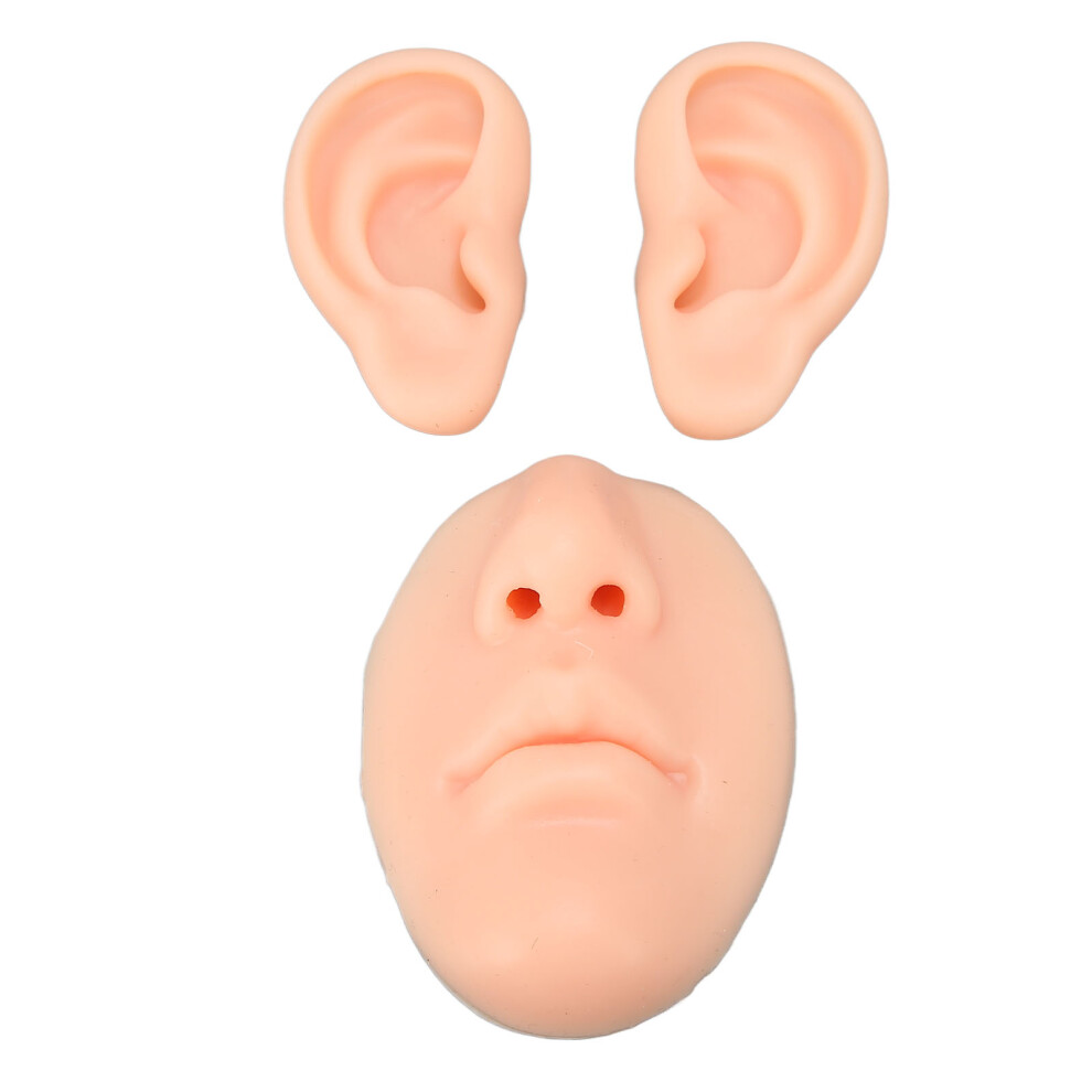 Light Skin Silicone Ear & Nose Practice Model For Piercing & Display