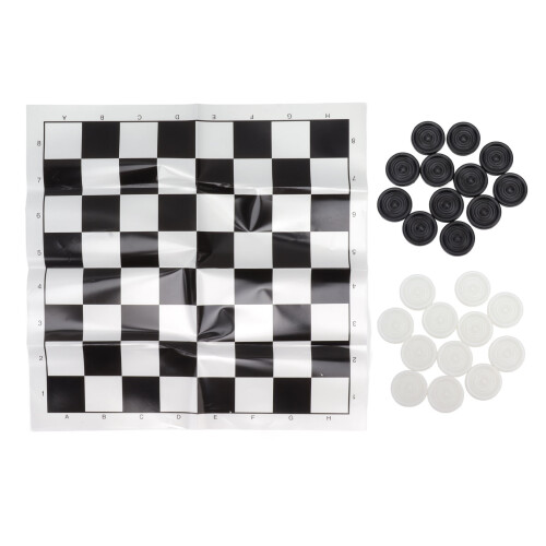 Stackable Checkers Set with Transparent Box, 23mm Plastic Pieces for Ages 3+ 1