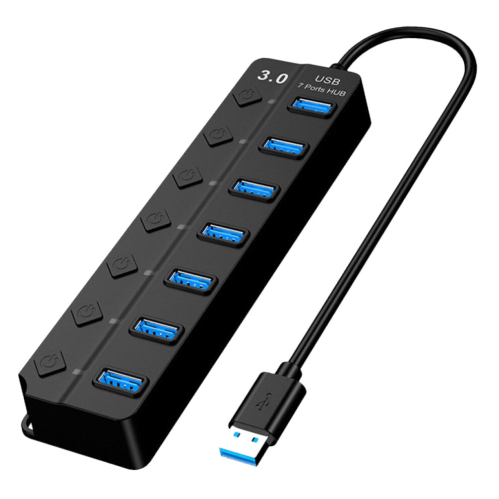 Usb 3.0 Hub 7-Port With Separate Power Indicators For Laptop And Computer Expander 9393856664641