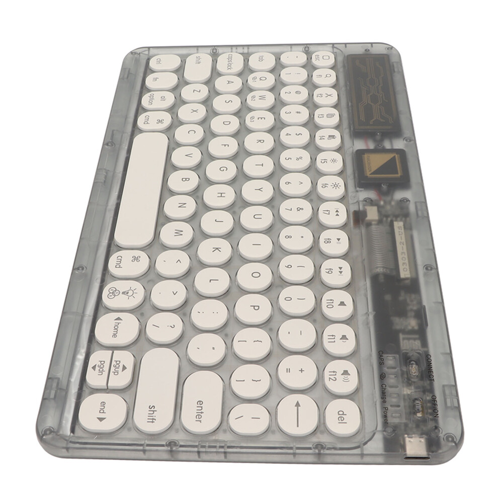 Retro Bluetooth Mini Keyboard, Ultra Slim, Rgb, 10M Range, Black 6941356243168