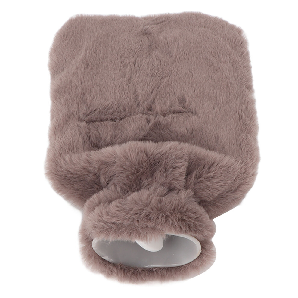 1000ml Transparent PVC Hot Water Bottle with Soft Cover, Coffee