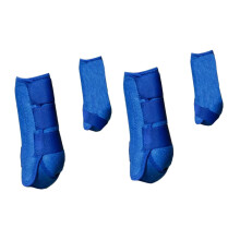 Horse Boots Leg Protectors Adjustable Neoprene Set Of 4 Breathable Reusable Blue Size S