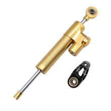 Electric Scooter Steering Stabilizer Damper - Metal Shock Absorber Mounting Kit, Linear Reversed Safety Kit, Gold