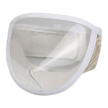 Cat Muzzle Breathable Mesh Clear Face Mask, Transparent Face Guard For Grooming, Anti-Biting Chewing, Size S