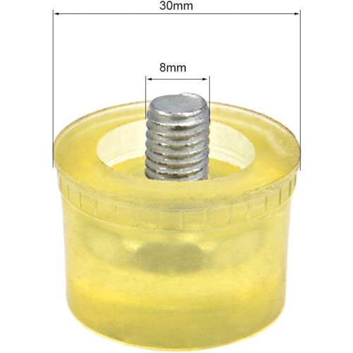 Replacement Striking Head Tip 30 Mm Diameter for Mallet Hammer Yellow Mallet Hammer Replacement Part 2