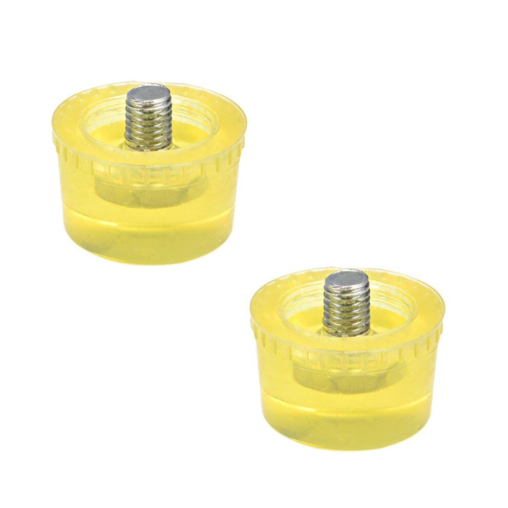 Replacement Hammer Mallet Head Tip 40 Mm Pack Of 2 Yellow Compatible With Standard Mallets 9067246356842