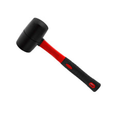 Fiberglass Handle Rubber Mallet 16oz Non-Marking Head Multipurpose DIY Hand Tool For Window Glazing Woodwork