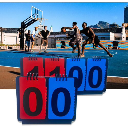 Tabletops Scoring Board Portable Scoreboard With Flippers MultiSport Two Quartiles 1