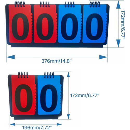 Tabletops Scoring Board Portable Scoreboard With Flippers MultiSport Two Quartiles 2