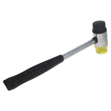 1.38 Inch Rubber Coated Grip Replaceable Double Head Metal Hammer For Jewelry Making And Leather Crafts 1 Piece