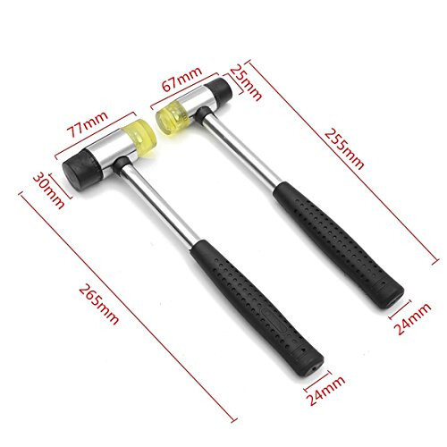 Rubber Mallet 25/30 Mm Double-Sided Head Soft-Touch Nylon Mallet Tool 2