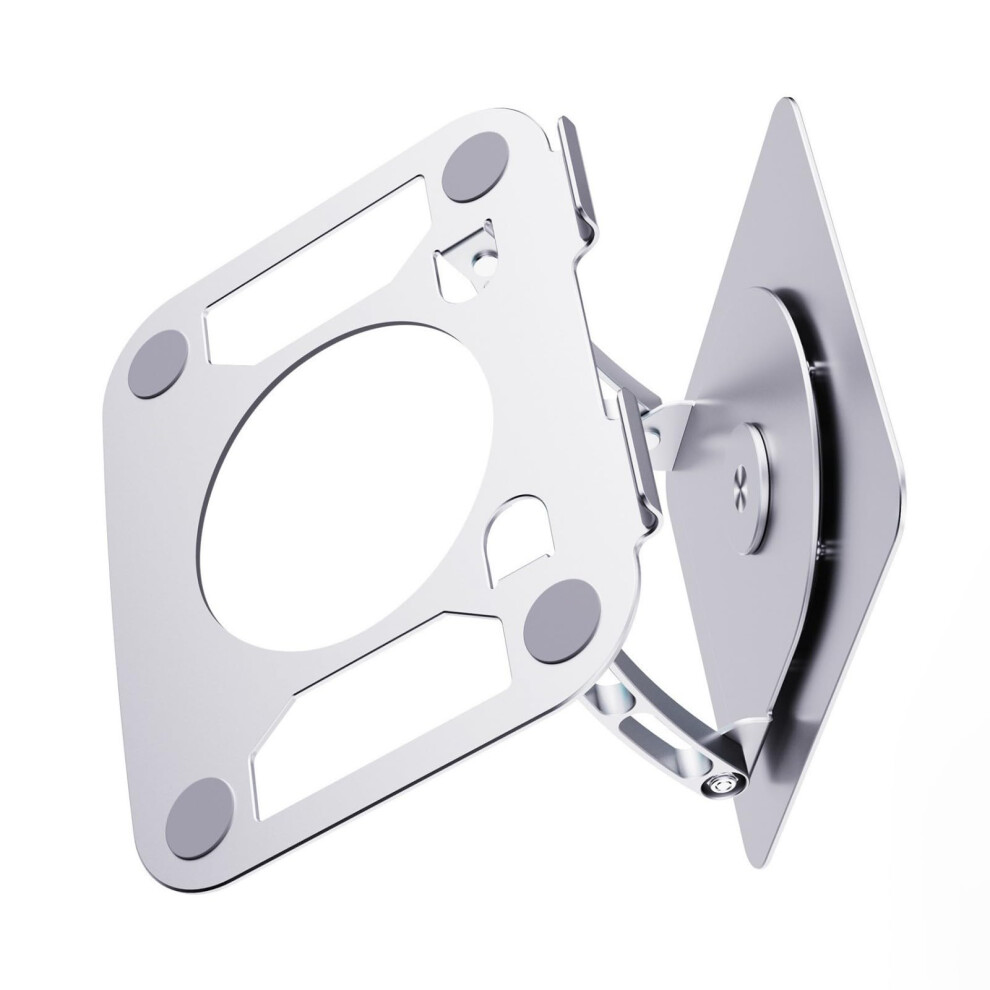 Portable Laptop Stand 360-Degree Rotating Base Adjustable Heights And Angles Metal Notebook Mount Silver 9393856666768