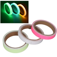 3 Stück 5 m Fluoreszierende Leuchtende Reflektierende Band, Grün Blau Pink, 2 cm
