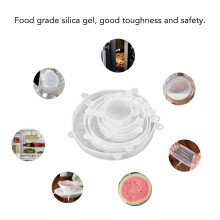 6 Pcs Food Grade Silicone Lids Set – Reusable, Heat Resistant, Microwave &amp; Refrigerator Friendly
