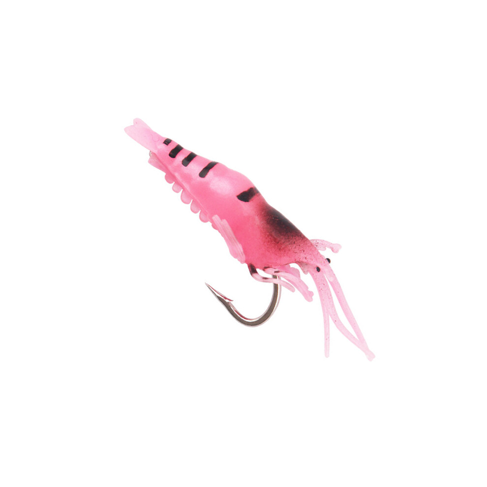 10PCS Pink PVC Shrimp Fishing Bait with Hooks â 4.8cm Lures for anglers-image-OPC-PMGVRFD-NEW