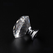 20 piezas de tirador de cajón de cristal transparente de 30 mm