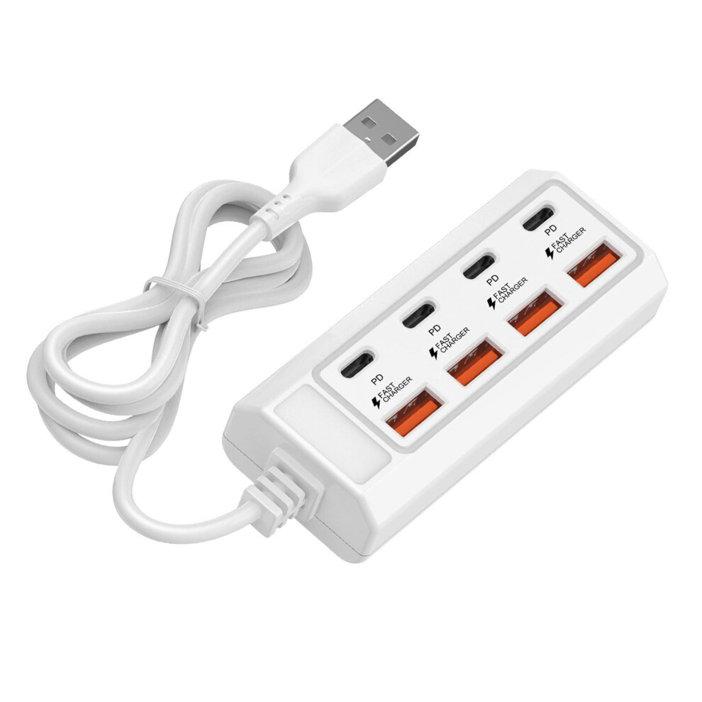 8 Port Usb Extension Adapter With 4 Usb-A Ports And 4 Usb-C Ports For Tablet Laptop Phone Charging 9354506570460