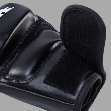 Halbfinger-Boxhandschuhe mit verstellbarem Handgelenkband, Schwarz (24x13x5cm)