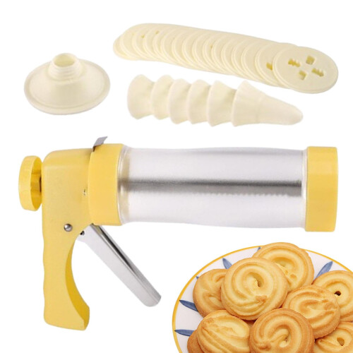 Cookie Maker Machine With 16 Cookie Press Discs And 6 Icing Tips Spritz Cookie Press Kit