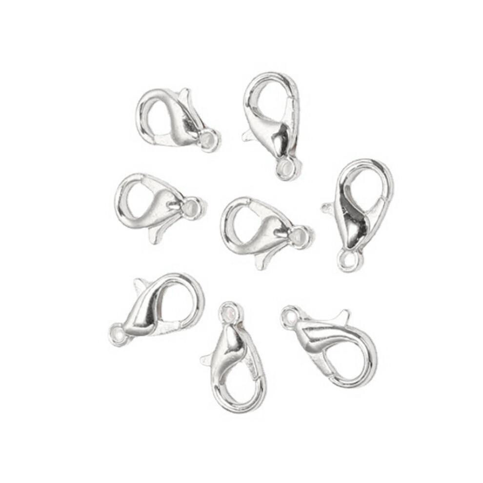 200Pcs Zinc Alloy Lobster Clasp 0.5x0.2in Silver Multi-Purpose-image-OPC-PMGVSWV-NEW