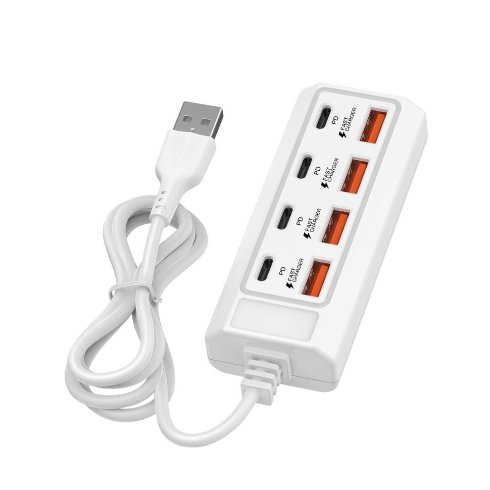 8 Port Usb Extension Adapter With 4 Usb-A And 4 Usb-C Ports For Tablet Laptop Phone Charging 9393856668571
