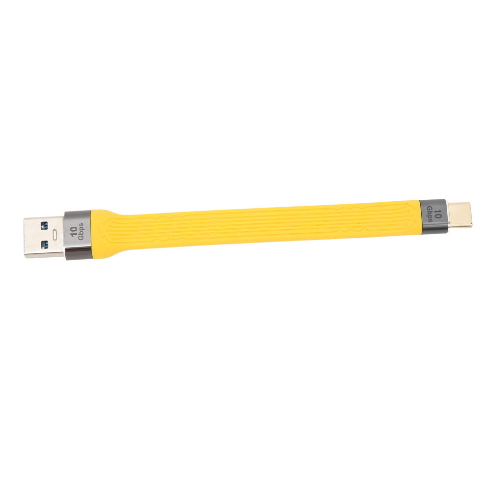 Usb Male To Type C Male Cable 10Gbps 5A 13.8Cm Flexible Fpc Yellow For Office 4641356258927