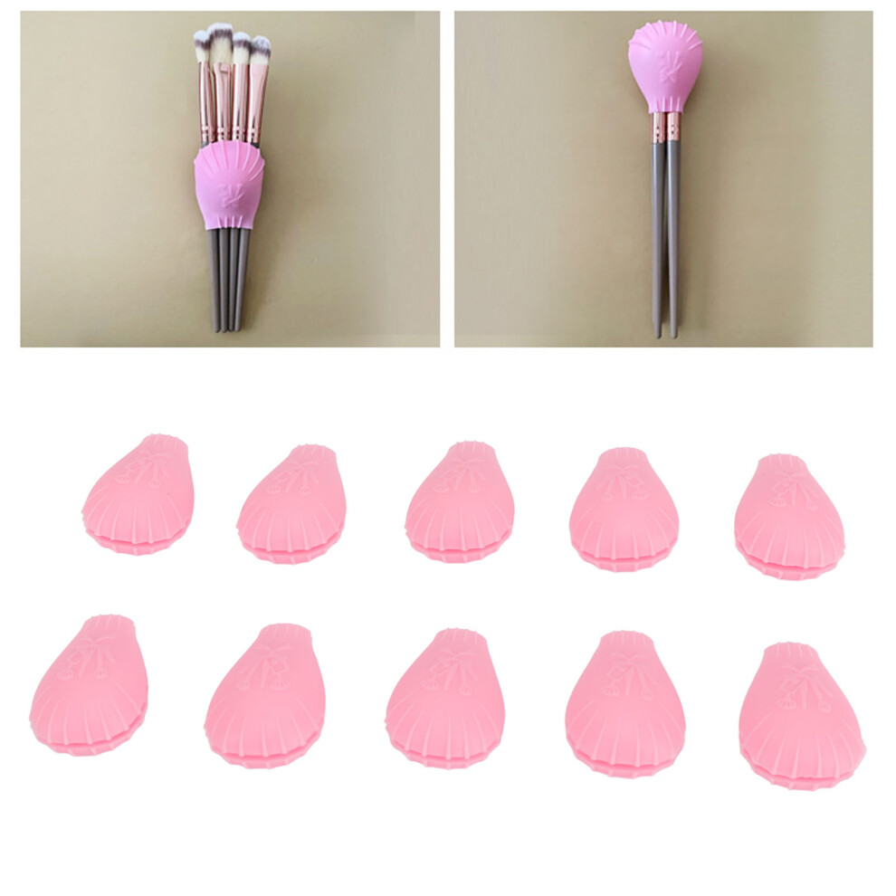 Silicone Makeup Brush Covers 10pcs Dustproof Eye Shadow Brush Protectors