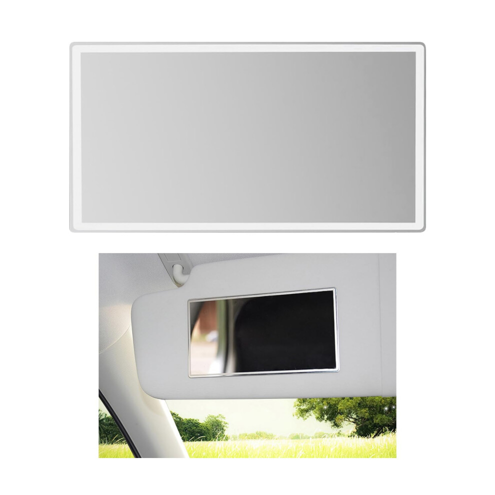 Car Sun Visor Makeup Mirror, Self-Adhesive Interior Car Accessory, Small Backrest Vanity Mirror, Car Interior Mirror For Sun Visor 9393856668748