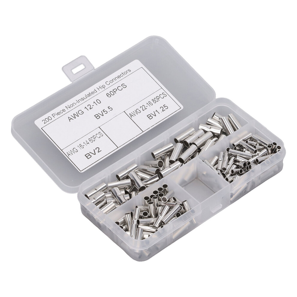200Pcs Copper Wire Ferrule Male Female Crimp Terminal Connectors 7611356259757